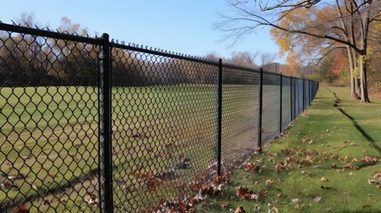 Poster - Custom-designed chain link fences include specialized gates, access controls,