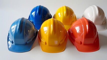 Poster - materials used in modern hard hat construction.