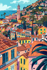 Wall Mural - Majestic Views: Castle Hill, Nice