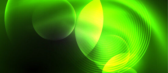 Aufkleber - Glowing light neon shiny background. Vector Illustration For Wallpaper, Banner, Background, Card, Book Illustration, landing page