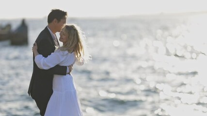 Wall Mural - Couple Dancing By The Ocean