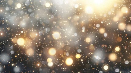 Bright bokeh background with white lights