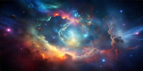 Sticker - beautiful galaxy in space.