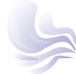 Aufkleber - Abstract shape with flowing lines creating a dynamic and modern composition