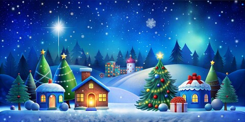 Wall Mural - christmas greeting card with happy new year
