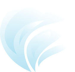 Poster - abstract blue wave design element flowing on white background