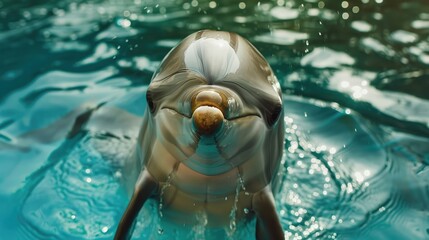 Close-up of a dolphin's playful smile