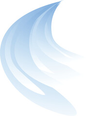 Poster - Abstract blue wave background design flowing in the wind
