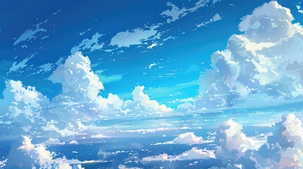 Wall Mural - the expansive sky of blue and clouds