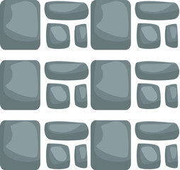 Poster - Seamless stone wall texture repeating with square and oblong stones for game user interface creation
