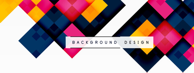 Poster - Dynamic colorful squares background. Vector Illustration For Wallpaper, Banner, Background, Card, Book Illustration, landing page