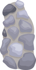 Poster - Grey stone wall made of different sized and shaped rocks