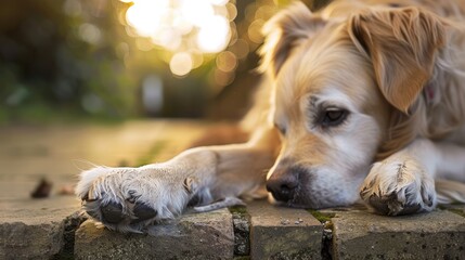 Wall Mural - golden retriever puppy