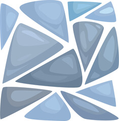 Aufkleber - Blue geometric shapes creating a mosaic with a white background