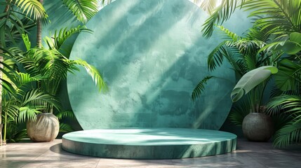 Poster - Tropical Green Minimalist Product Display