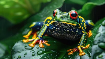 Sticker - frog in the grass