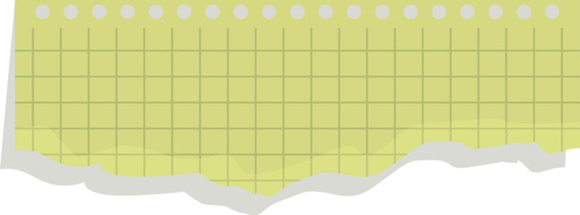 Poster - Piece of torn yellow notebook paper with a grid pattern is shown