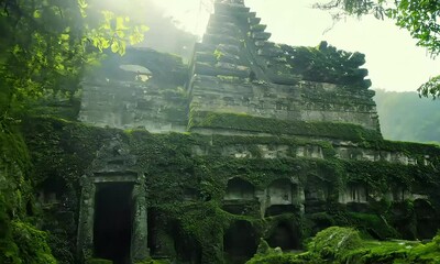 Poster - archaeological site temple country