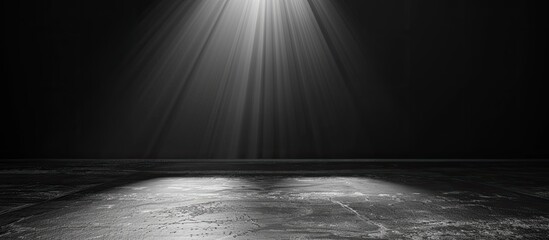 Fototapete - Black textured background ideal for spotlight with copy space image.