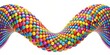 © in - A multicolor twisted wave pattern of circle, wave, circle