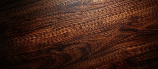 Poster - Dark wooden background with a brown wood texture on a natural wood table top, ideal for a copy space image.
