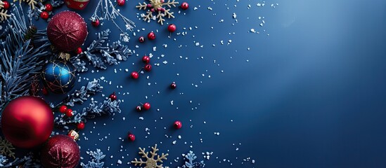 Poster - Abstract background showcasing Christmas decoration with available copy space image.