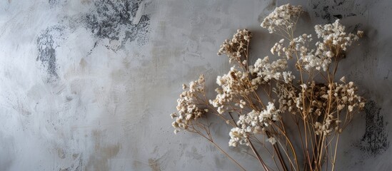 Poster - Dried flowers displayed against a background with copy space image.