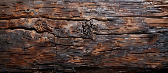 Poster - Background or texture of aged wooden surface with visible grain, ideal for a copy space image.