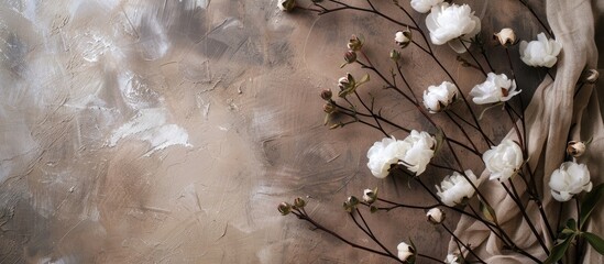 Poster - Eco-friendly cotton backdrop with a copy space image.