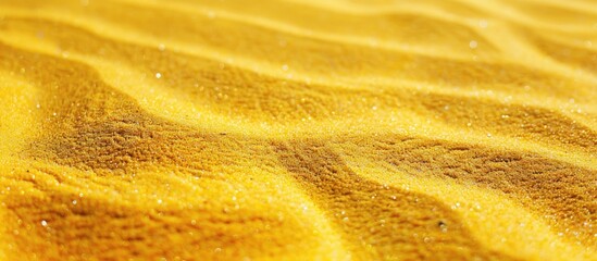 Poster - Floor texture background with yellow sand, copy space image.