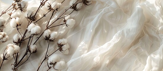 Poster - Eco-friendly cotton backdrop with a copy space image.
