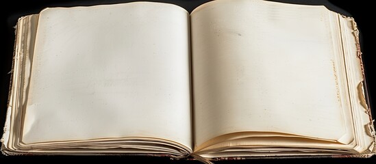 Aufkleber - Close-up view of an open notebook with empty pages, ideal for a copy space image.