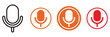© Pixel Paradise - Mic on and mic off icon set in black color. Microphone on and microphone off in black. Microphone mute icon - Vector Icon