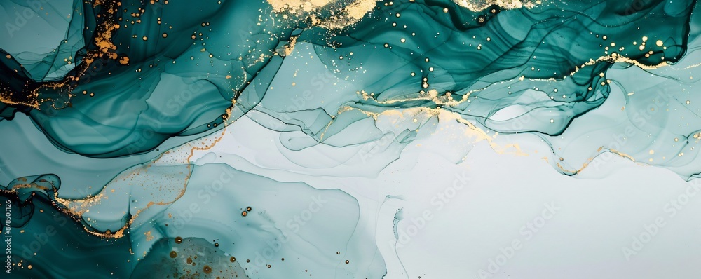 Abstract art in marble style with swirling alcohol ink patterns in ...