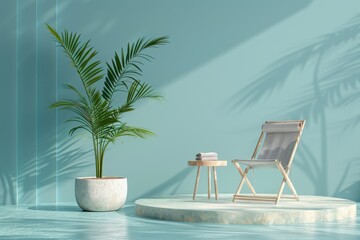 Poster - Minimalist Tropical Relaxation Scene