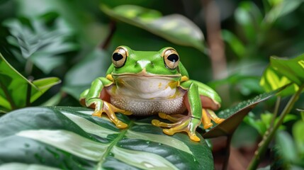 Poster - frog on a leaf