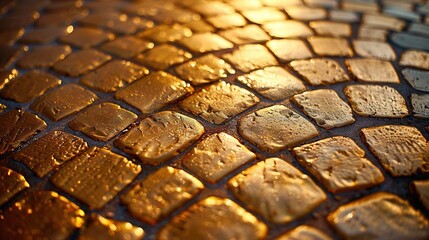 Wall Mural -   Shiny surface reflects light on tiled floor