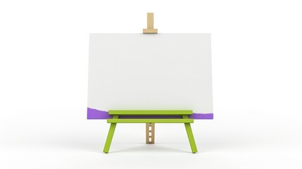 Canvas Print - easel with canvas