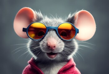 cute human trend happy aring looks colorful mouse sunglasses club fashionable background monochrome smiling zoo photo poster hairstyle portrait animal funny cat domestic nature vet