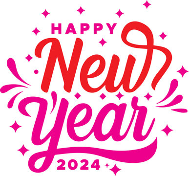 happy new year logo design