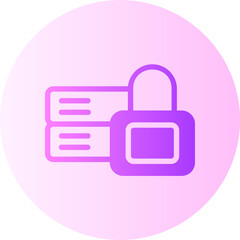 Wall Mural - cyber security gradient icon