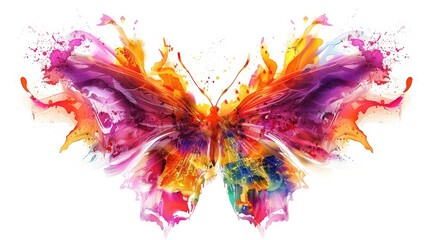 Wall Mural - butterflies isolated on white