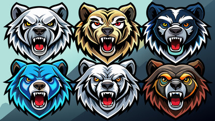 Wall Mural - mascot bear , bear mascot ,Bear Sport, Bear Logo, Bear Head Profile