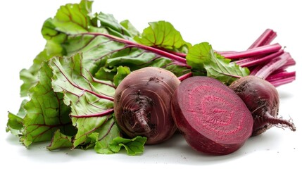 Sticker - Fresh Beetroot with Green Leaves