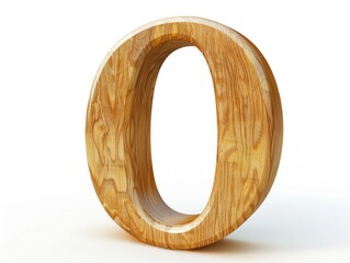 Sticker - wooden number 0