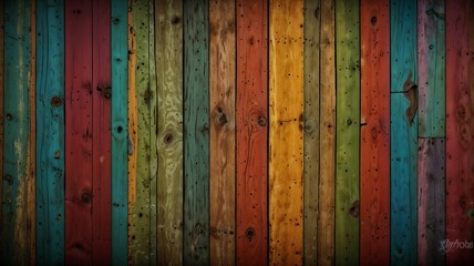 Old, grungy, colorful wood background