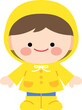 © nowyoung - boy wearing raincoat clipart