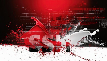 Poster - Digital Abstract Art Representing SSL Encryption