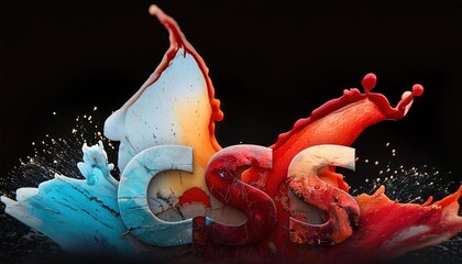 Poster - Creative CSS Design Art with Color Splash