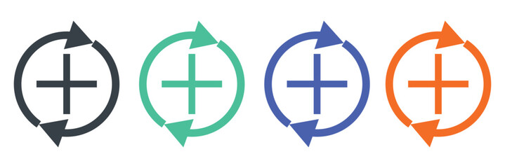 Poster - health care and medical icon sign. heal, recover, health, healthcare symbol. health recovery flat ve